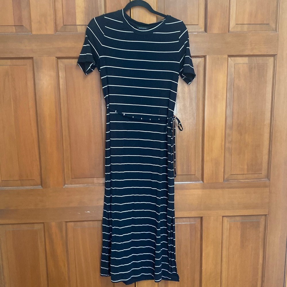 Banana republic strip tee shirt dress
